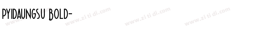 Pyidaungsu Bold字体转换